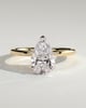 Amy  3 Claw Pear Solitaire - 18k Yellow Gold / 18k White Gold V Claw