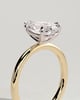Amy  3 Claw Pear Solitaire - 18k Yellow Gold / 18k White Gold V Claw