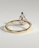 Amy  3 Claw Pear Solitaire - 18k Yellow Gold / 18k White Gold V Claw
