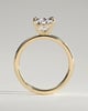 Amy  3 Claw Pear Solitaire - 18k Yellow Gold V Claw