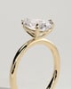 Amy  3 Claw Pear Solitaire - 18k Yellow Gold V Claw