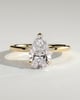 Amy  3 Claw Pear Solitaire - 18k Yellow Gold V Claw