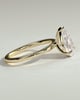 Amy  3 Claw Pear Solitaire - 18k Yellow Gold V Claw