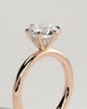 Anna  6 Claw Round Solitaire with Hidden Halo - 18k Rose Gold