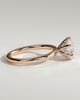 Anna  6 Claw Round Solitaire with Hidden Halo - 18k Rose Gold