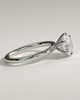Anna  6 Claw Round Solitaire with Hidden Halo - 18k White Gold