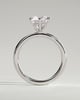 Anna  6 Claw Round Solitaire with Hidden Halo - 18k White Gold