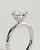 Anna  6 Claw Round Solitaire with Hidden Halo - 18k White Gold