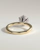Anna  6 Claw Round Solitaire with Hidden Halo - 18k Yellow Gold / 18k White Gold