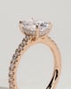 Annika - Elongated Cushion Cut with Hidden Halo - 18k Rose Gold