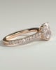 Annika - Elongated Cushion Cut with Hidden Halo - 18k Rose Gold