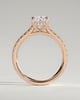 Annika - Elongated Cushion Cut with Hidden Halo - 18k Rose Gold