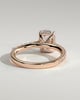 Annika - Elongated Cushion Cut with Hidden Halo - 18k Rose Gold