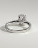 Annika - Elongated Cushion Cut with Hidden Halo - 18k White Gold