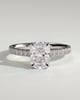 Annika - Elongated Cushion Cut with Hidden Halo - 18k White Gold