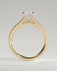 Annika - Elongated Cushion Cut with Hidden Halo - 18k Yellow Gold