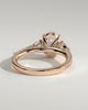 Arabella - Oval Trilogy with Side Stones - 18k Rose Gold