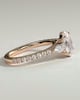 Arabella - Oval Trilogy with Side Stones - 18k Rose Gold