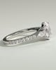 Arabella - Oval Trilogy with Side Stones - 18k White Gold