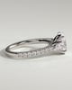 Arabella - Oval Trilogy with Side Stones - 18k White Gold