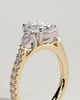 Arabella - Oval Trilogy with Side Stones - 18k Yellow Gold / 18k White Gold