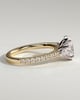 Arabella - Oval Trilogy with Side Stones - 18k Yellow Gold / 18k White Gold