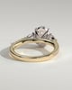 Arabella - Oval Trilogy with Side Stones - 18k Yellow Gold / 18k White Gold