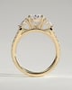 Arabella - Oval Trilogy with Side Stones - 18k Yellow Gold
