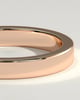 Arden - Classic Hidden Pave Flat Cigar Band Wedding Ring - 18k Rose Gold
