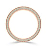 Arden - Cigar Band with Hidden Pav Detail - 18k Rose Gold