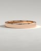 Arden - Classic Hidden Pave Flat Cigar Band Wedding Ring - 18k Rose Gold
