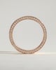 Arden - Classic Hidden Pave Flat Cigar Band Wedding Ring - 18k Rose Gold