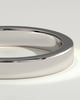 Arden - Classic Hidden Pave Flat Cigar Band Wedding Ring - 18k White Gold