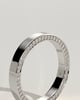 Arden - Classic Hidden Pave Flat Cigar Band Wedding Ring - 18k White Gold