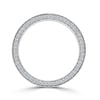 Arden - Cigar Band with Hidden Pav Detail - 18k White Gold