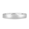 Arden - Cigar Band with Hidden Pav Detail - 18k White Gold