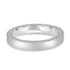Arden - Cigar Band with Hidden Pav Detail - 18k White Gold