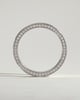 Arden - Classic Hidden Pave Flat Cigar Band Wedding Ring - 18k White Gold