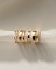 Arden - Classic Hidden Pave Flat Cigar Band Wedding Ring - 18k Yellow Gold