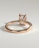 Ari - 4 Claw Radiant Solitaire with Hidden Halo - 18k Rose Gold
