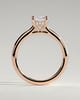 Ari - 4 Claw Radiant Solitaire with Hidden Halo - 18k Rose Gold