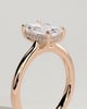 Ari - 4 Claw Radiant Solitaire with Hidden Halo - 18k Rose Gold