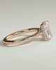 Ari - 4 Claw Radiant Solitaire with Hidden Halo - 18k Rose Gold