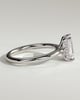 Ari - 4 Claw Radiant Solitaire with Hidden Halo - 18k White Gold