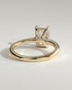 Ari - 4 Claw Radiant Solitaire with Hidden Halo - 18k Yellow Gold