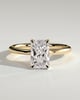 Ari - 4 Claw Radiant Solitaire with Hidden Halo - 18k Yellow Gold