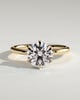 Aria - 6 Claw Round Solitaire with Hidden Halo - 18k Yellow Gold