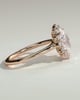 Arielle - Oval Halo with Cathedral Setting - 18k Rose Gold