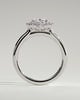Arielle - Oval Halo with Cathedral Setting - 18k White Gold