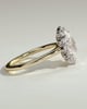 Arielle - Oval Halo with Cathedral Setting - 18k Yellow Gold / 18k White Gold
